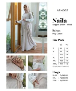 UPMORE Gamis Dewasa NAILA STRIPPER BROWN