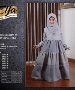ETHICA Gamis Anak KAGUMI KIDS 59 Mineral Grey