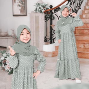 ETHICA Gamis Anak KAGUMI KIDS 153 Wave Green
