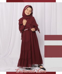 ETHICA Gamis Anak KAGUMI KIDS 70 Cordovan Red