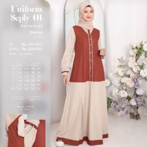 SEPLY Gamis Dewasa UNIFORM SEPLY 01 Orange