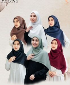 INIKAMI Hijab SEGI 4 POLOS PEONY