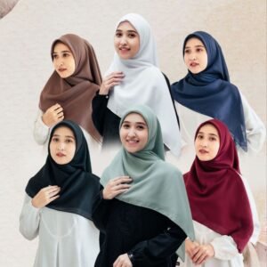 INIKAMI Hijab SEGI 4 POLOS PEONY
