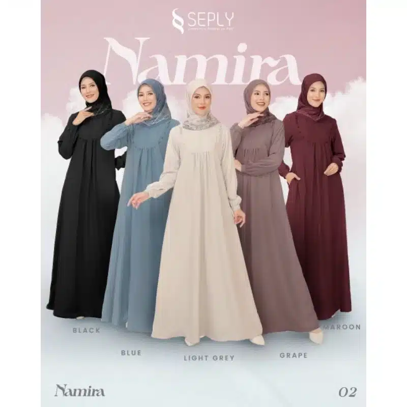 SEPLY Gamis Dewasa NAMIRA 02 Maroon
