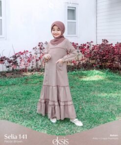 SEPLY Gamis Anak SELIA 141 Pecan Brown