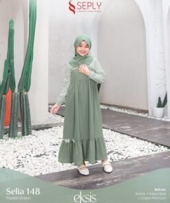 SEPLY Gamis Anak SELIA 148 Pastel Green