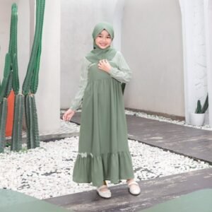 SEPLY Gamis Anak SELIA 148 Pastel Green