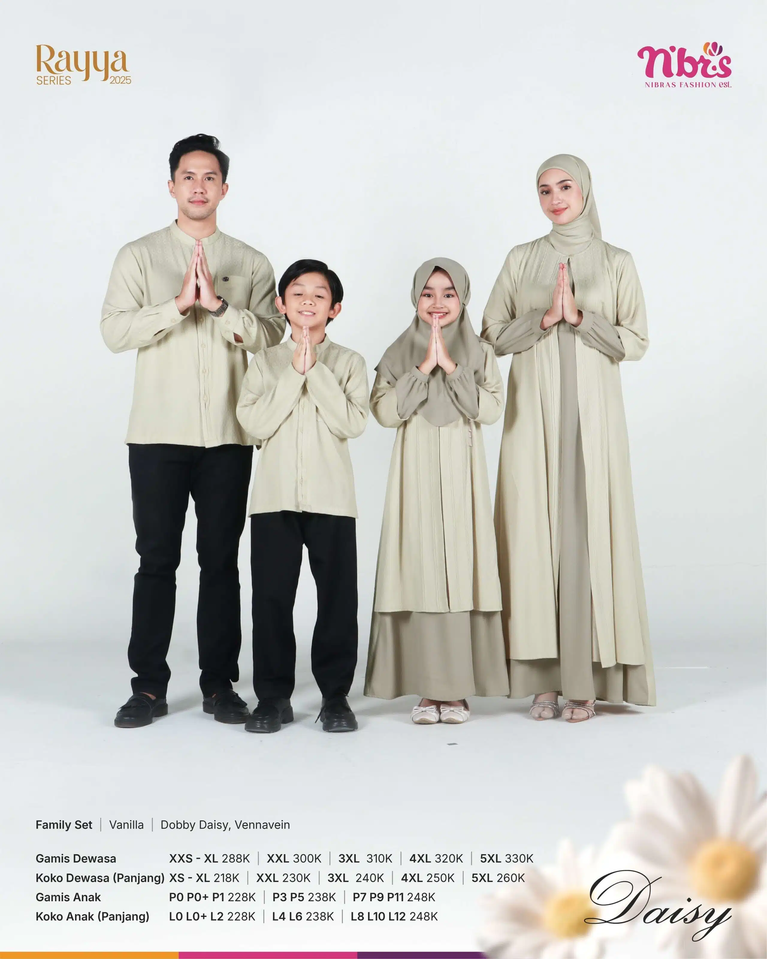 NIBRAS Gamis Dewasa DAISY By NBRS