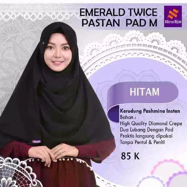 NIBRAS Hijab LAZULLITWICE PASTAN PAD
