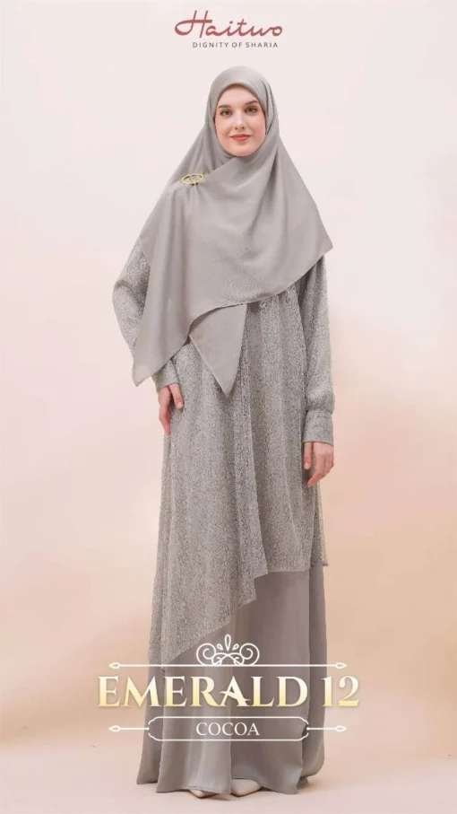 HAITWO Gamis Dewasa EMERALD 012 - Cocoa