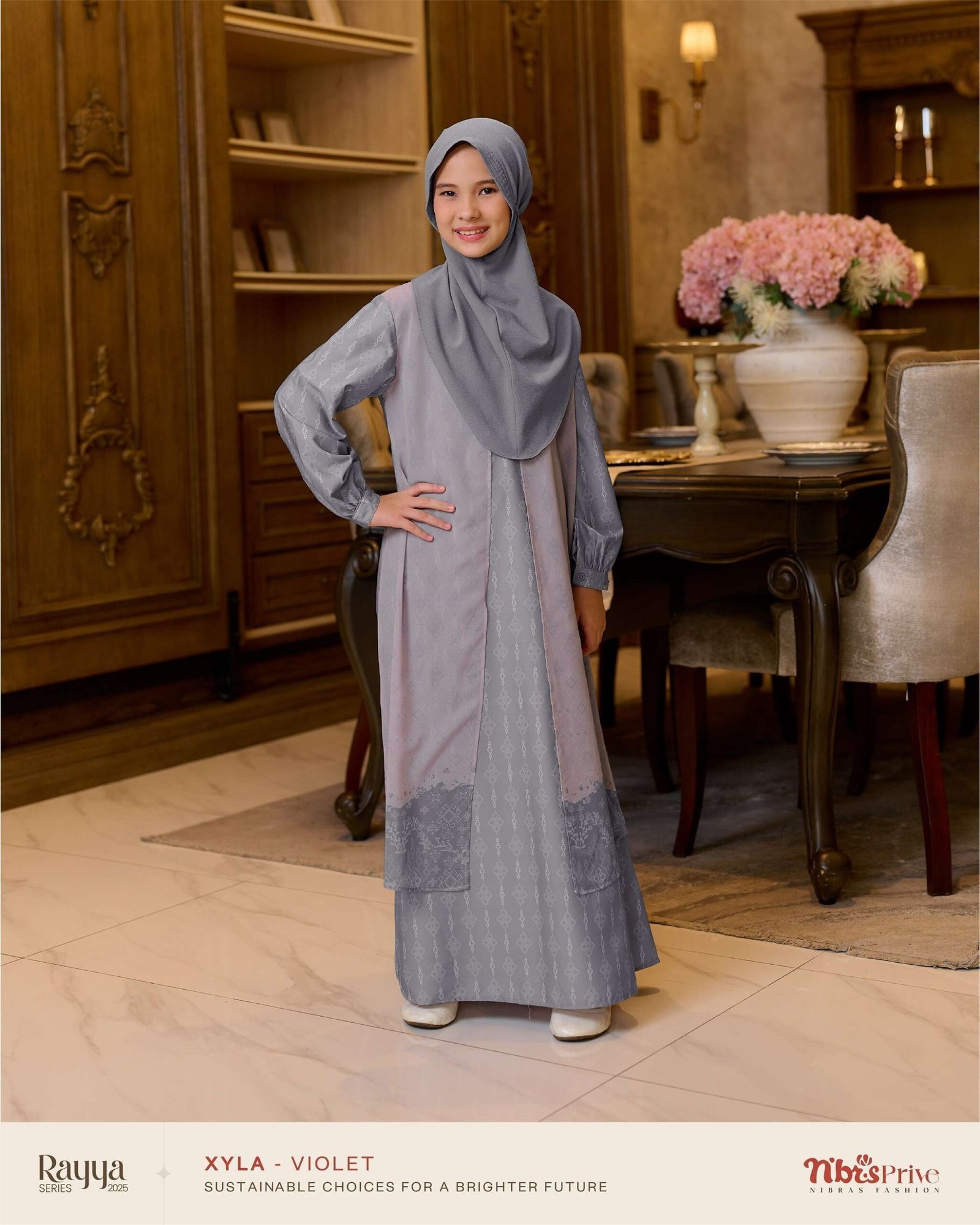 NIBRAS Gamis Anak Xyla Violet