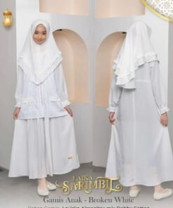 NIBRAS Gamis Anak LAIKA - Broken White