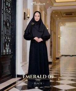 HAITWO Gamis Dewasa EMERALD 009 - Black