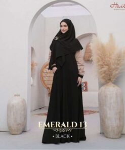 HAITWO Gamis Dewasa EMERALD 013 - Black