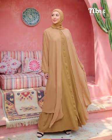NIBRAS Gamis Dewasa RESYA 13 - Brown
