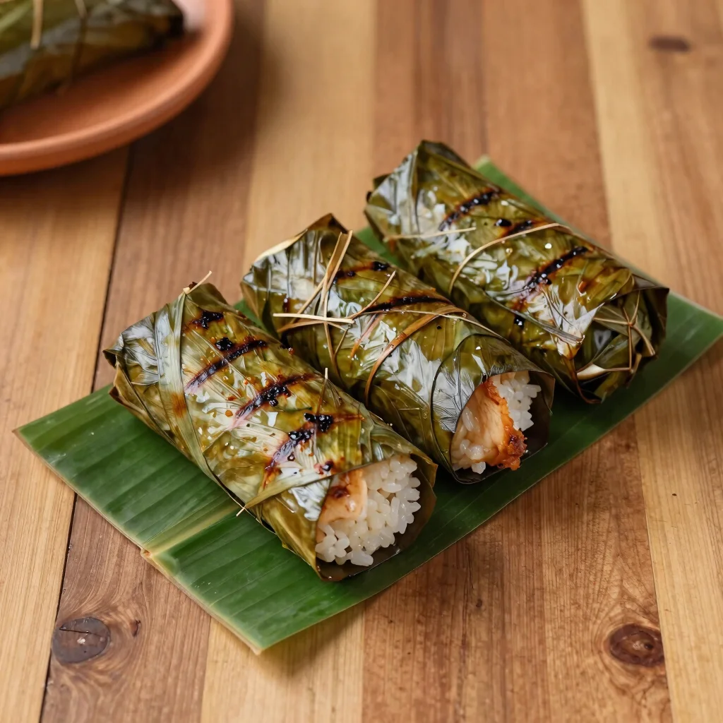 Smoked Chicken Lemper Rolls